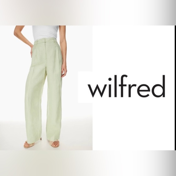 Wilfred Pants - NWT Aritzia Wilfred The Effortless Linen Wide-Leg Trousers